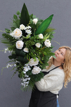 Legenda, biała wiązanka nagrobna, dł.