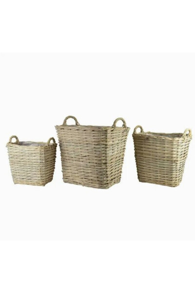 Gustawo, komplet wiklinowych koszy 3 szt., wym.46/40/21cm