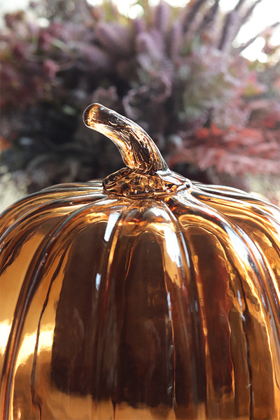 Glass Pumpkin, dekoracyjna dynia szklana