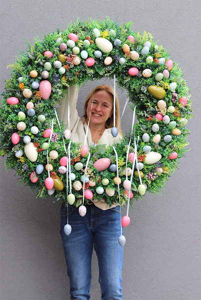 Jajeczka Grande, wianek wiszący na Wielkanoc