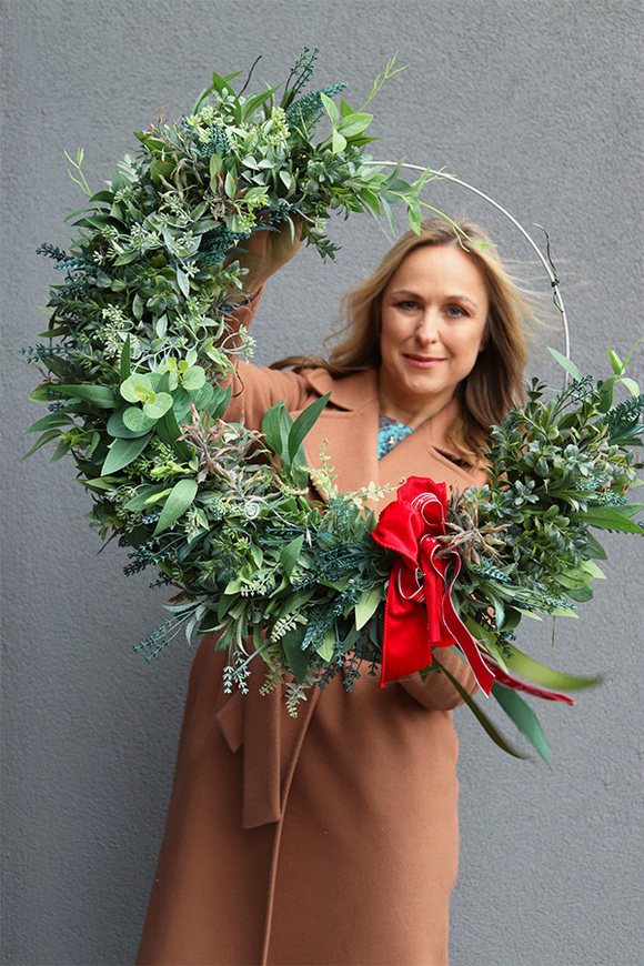 Zima Na Zielono, wianek na obręczy