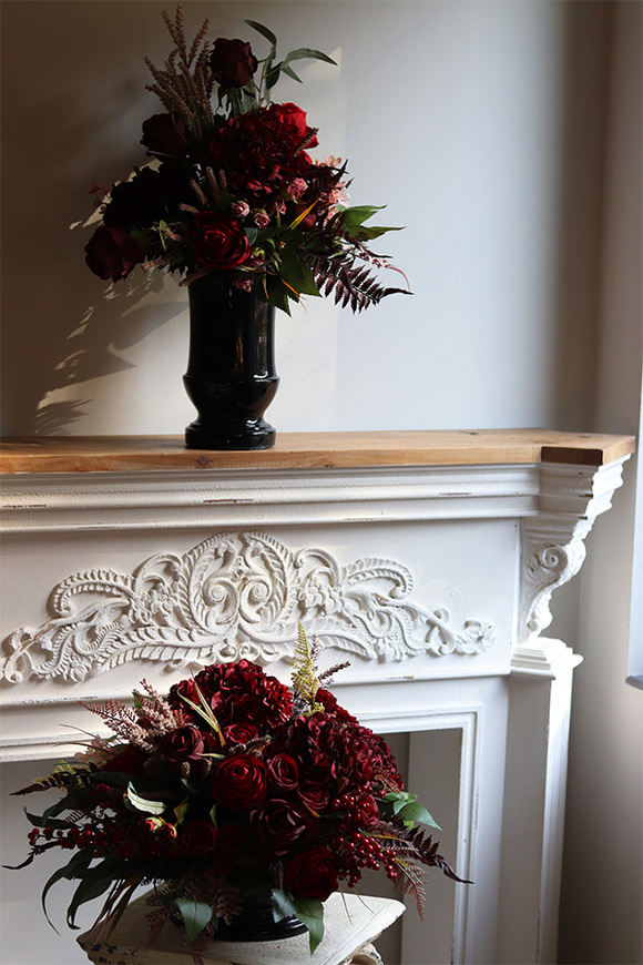 Bordo Deluxe, bukiet nagrobny we wkładzie