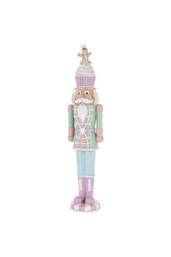 Candies, figurka świąteczna dziadek do orzechów LED, A, wys.67cm 