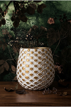 Meluzyna, szklany wazon, wys.12.5cm 