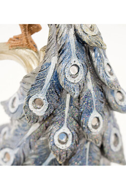 Peacock A, figurka pawia, wym.37x15x10.5cm