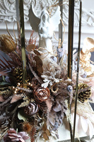 Angelo Garden Winter Gold, lampion nagrobny z kwiatami