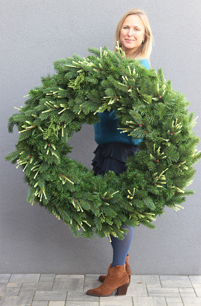 Sopot Green, ogromny zielony wianek świąteczny XXL