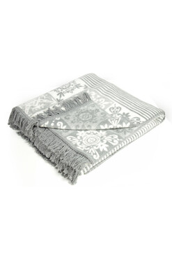 Queen, miękki koc z frędzlami, wym.150x200cm