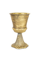 Porto Gold H, elegancki złoty puchar / wazon, wym.26.5x16.5x16.5cm