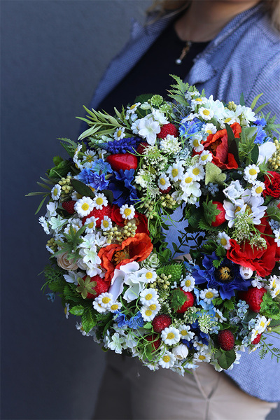 Mazowsze w Ogrodzie, kwiatowy wianek na drzwi