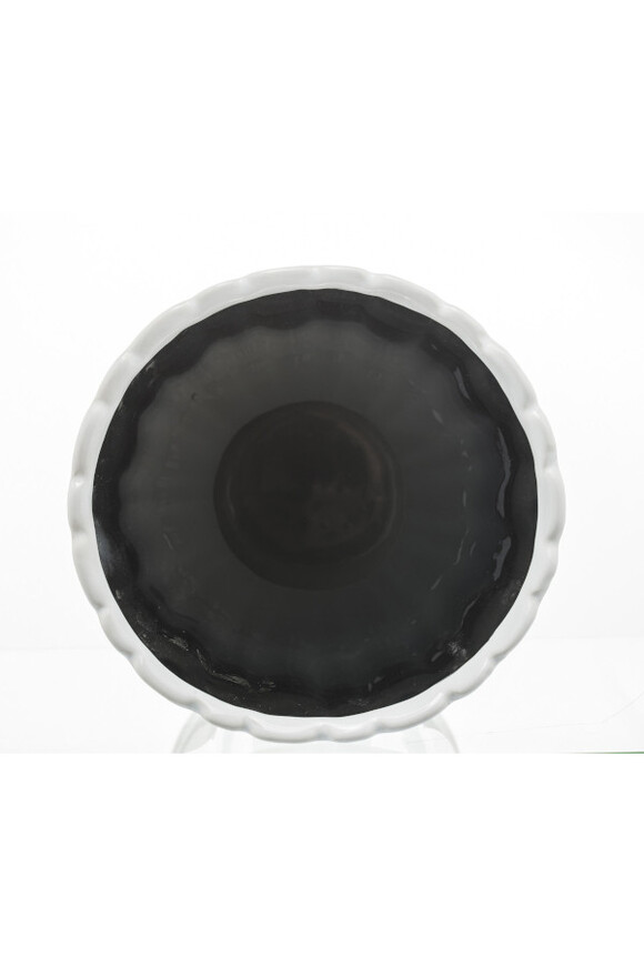Classico, elegancki szklany wazon, biel w macie, wys. 27.5x15.5x15.5cm