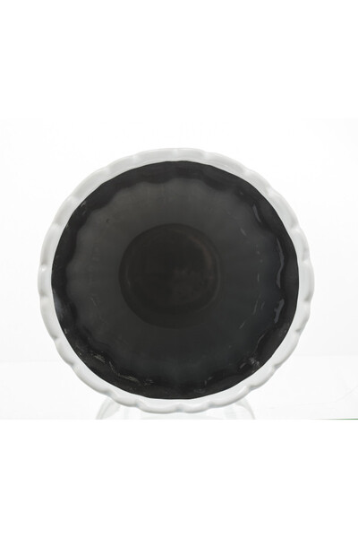 Classico, elegancki szklany wazon, biel w macie, wys. 27.5x15.5x15.5cm