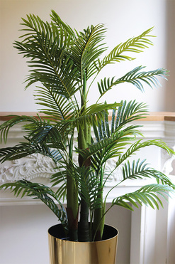 Areca Golderia, wysokiej jakości sztuczna palma w złotej donicy, wys.169cm 