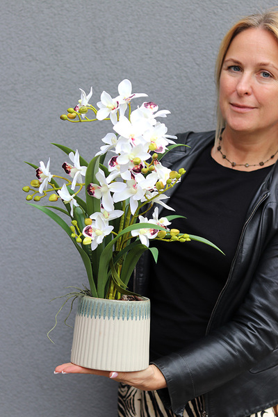 Munelio, elegancki sztuczny storczyk, wym.48cm