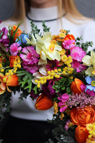 Coloretto, wiosenny wianek na drzwi