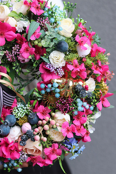 Fuksjove Love, wielkanocny wianek na drzwi