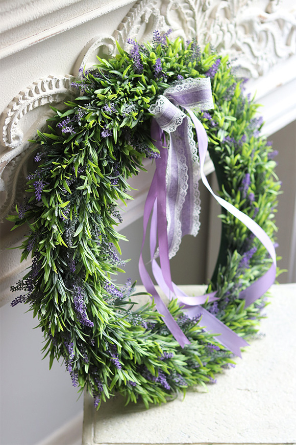 dekoracyjny wianek Lawendowe Pola