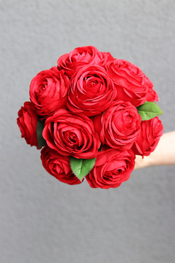 flowerbox walentynkowy, Velvetowy Klasyk, wys.26cm 