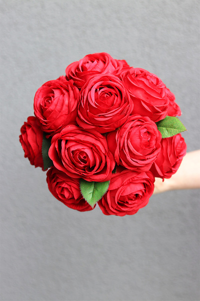 flowerbox walentynkowy, Velvetowy Klasyk, wys.26cm 