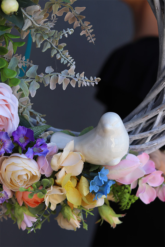 asymetryczny wianek z ptaszkiem, Jordania, śr.37cm