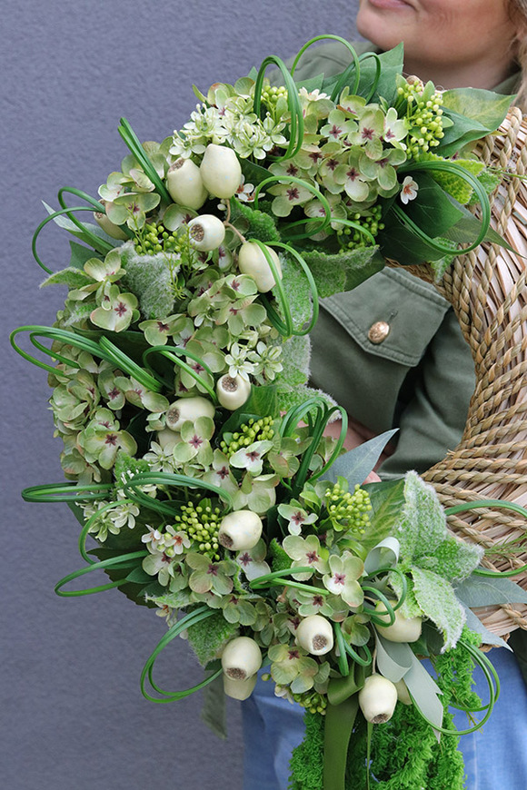 Green Spice, asymetryczny wianek na drzwi