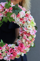 Excelsior Rosarium, bardzo duży wianek na drzwi, śr.45cm 