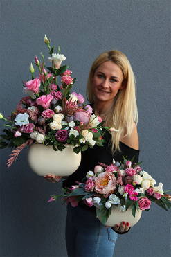 Freggato Pink, komplet 2 dekoracji kwiatowych