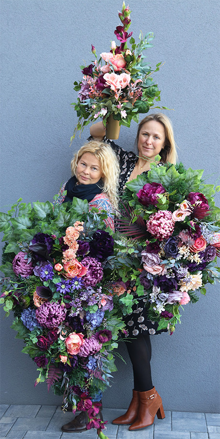 Lissa, fioletowa wiązanka nagrobna, dł.131cm