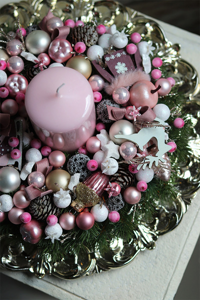 Do It Yourself Pink, stroik do samodzielnego wykonania, śr.35cm