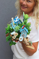 Grette, kompozycja marynistyczna z domkiem