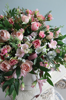 bogaty flowerbox z różami, Różana Kraina 2, wys.40cm 