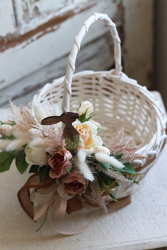 Teruso, komplet dekoracji wielkanocnych, wianek + koszyczek