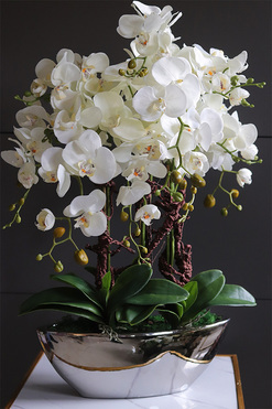 Laos Silver Big, efektowny sztuczny storczyk, wys.78cm  