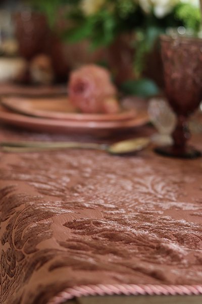 obrus Residence Pink, śr.140cm (koło)