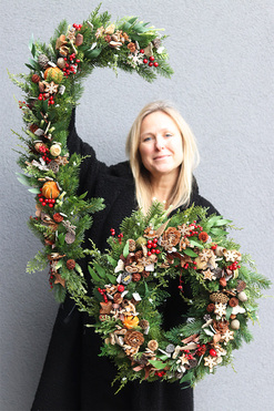 Green World, świąteczny komplet dekoracji, wianek +girlanda