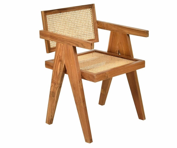 Bari 1, krzesło proste z drewna tekowego