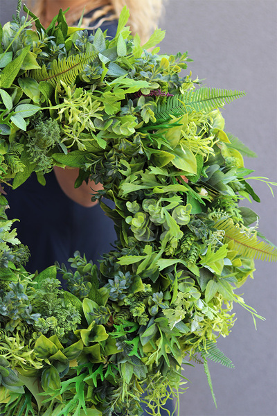 Greento, zielony wianek ozdobny, śr.60cm 