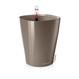 Deltini, doniczka z nawadnianiem, taupe, wys.18cm