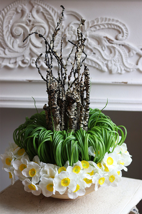 Narcyz, wielkanocny stroik w misie