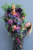 Lissa, fioletowa wiązanka nagrobna, dł.131cm