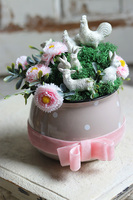 kompozycja w naczyniu, Wielkanocna Zagroda, wym.20x16cm 