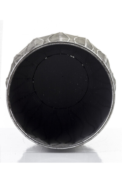 Mardin C, srebrna metalowa donica