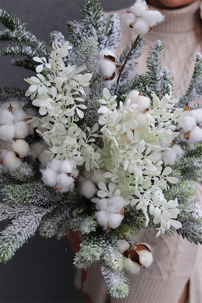 Moko Winter 2, elegancki zimowy bukiet, dł.60cm