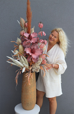 Boho Maxi, dekoracyjny bukiet w wazonie, wys.150cm