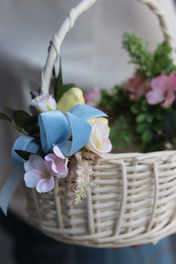 Valendia Green Canoe, dekorowany koszyczek wielkanocny, wys.28cm 