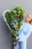 Serce Zielone Suculentasa, walentynkowa dekoracja