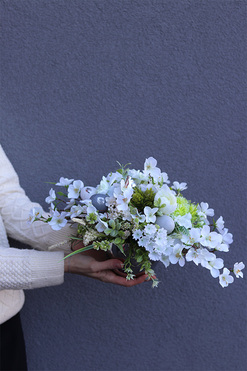 Easter Deco, kompozycja wielkanocna w srebrnym naczyniu, wym.