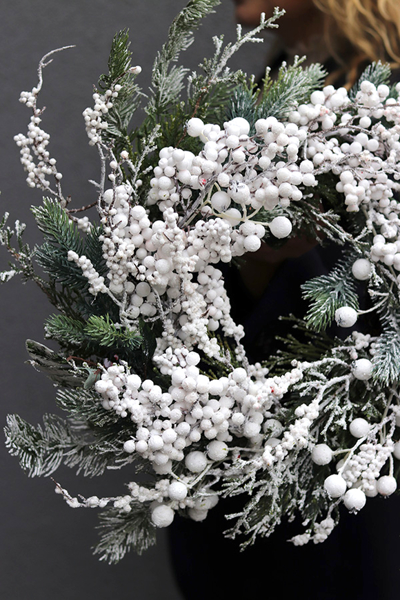 Mroźny Wieczór, świąteczny wianek dekoracyjny