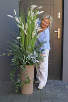 Lunedia, zielona kompozycja z trawami