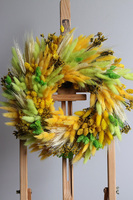 Żółty Sen, dekoracyjny wianek z suszem